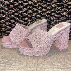 Dolce vita barely worn woven heels. Perfect for any event, heels are super high.